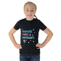 Noir - Bleu sarcelle - Front - HyFASHION - T-shirt ZEDDY PLAYDATES - Fille