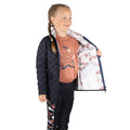 Bleu marine - Back - Little Rider - Veste matelassée PONY PASSION - Enfant