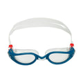 Bleu pétrole - Transparent - Transparent - Front - Aquasphere - Lunettes de natation KAIMAN SMALLA