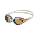 Bleu - Orange - Front - Speedo - Lunettes de natation BIOFUSE 2.0 - Femme