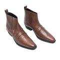 Marron foncé - Back - Gringos - Bottines WESTERN - Hommes