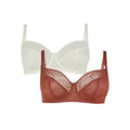 Marron clair - Blanc - Front - Gorgeous - Soutien-gorges - Femme