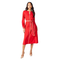 Rouge - Front - Principles - Robe mi-longue PREMIUM - Femme