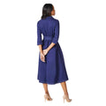 Bleu marine - Back - Principles - Robe mi-longue - Femme