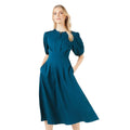 Bleu sarcelle - Front - Principles - Robe mi-longue - Femme