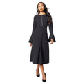 Noir - Front - Principles - Robe mi-longue - Femme