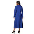 Bleu - Back - Principles - Robe mi-longue ELIZABETH - Femme