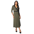 Vert kaki - Front - Principles - Robe portefeuille - Femme