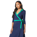 Bleu marine - Side - Principles - Robe portefeuille - Femme