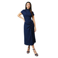 Bleu marine - Front - Principles - Robe mi-longue OCCASION - Femme