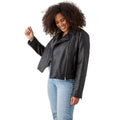 Noir - Front - Dorothy Perkins - Veste motard - Femme