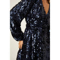 Bleu marine - Side - Dorothy Perkins - Mini robe - Femme