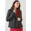 Noir - Close up - Dorothy Perkins - Veste motard - Femme