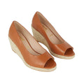 Marron clair - Front - Good For The Sole - Chaussures à talon compensé HEATHER - Femme