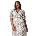 Blanc - Gris - Side - Dorothy Perkins - Robe mi-longue - Femme