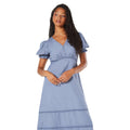 Bleu - Side - Dorothy Perkins - Robe mi-longue - Femme