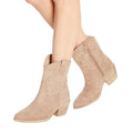 Taupe - Side - Dorothy Perkins - Bottes de cowboy KARMI - Femme