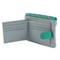 Gris clair - Turquoise vif - Side - Eastern Counties Leather - Porte-monnaie LUNA - Femme