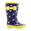 Bleu marine - Jaune - Front - Cotswold - Bottes de pluie FARMYARD - Enfant