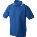 Bleu roi - blanc - Front - James and Nicholson - Polo - Adulte