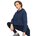 Bleu nuit - Side - Girlfriend Collective - Sweat à capuche RESET - Femme