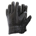 Noir - Front - Gants en cuir véritable pour homme