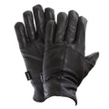 Noir - Front - FLOSO - Gants Thinsulate en cuir véritable - Homme (3M 40g)