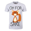 Blanc - Orange - Noir - Front - Grindstore - T-shirt OH FOR FOX SAKE - Homme