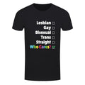 Noir - Blanc - Front - Grindstore - T-shirt LESBIAN, GAY WHO CARES - Homme