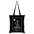 Noir - Gris - Blanc - Front - Spooky Cat - Tote bag THE MOON