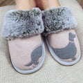 Rose - Gris - Pack Shot - Lazy Dogz - Chaussons - Femme