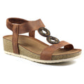 Marron clair - Front - Lunar - Sandales BARWELL - Femme