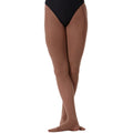 Marron moka - Front - Silky Dance - Collant de danse convertible HIGH PERFORMANCE - Femme