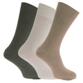 Vert-Marron-Beige - Front - Chaussettes pour diabétiques - Homme