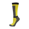 Gris - Jaune - Side - Mountain Warehouse - Chaussettes de ski MERINO TECHNICAL - Enfant