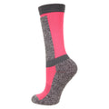 Rose - Gris - Back - Mountain Warehouse - Chaussettes de ski MERINO TECHNICAL - Enfant