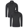 Noir - Front - Mountain Warehouse - Hauts thermiques TALUS - Homme