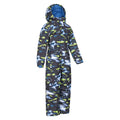 Noir - Bleu - Jaune - Side - Mountain Warehouse - Combinaison de ski ALL IN ONE - Enfant