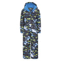 Noir - Bleu - Jaune - Pack Shot - Mountain Warehouse - Combinaison de ski ALL IN ONE - Enfant