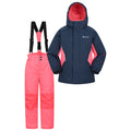 Bleu foncé - Front - Mountain Warehouse - Ensemble Blouson et pantalon de ski - Enfant