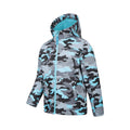 Bleu Camouflage - Lifestyle - Mountain Warehouse - Veste softshell EXODUS - Enfant