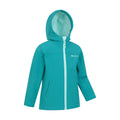 Bleu sarcelle - Side - Mountain Warehouse - Veste softshell - Enfant