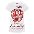 Blanc - rouge - Front - Disney - T-shirt métallisé ´Snow White and the Seven Dwarfs´ - Femme