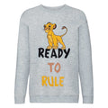 Gris - Front - The Lion King - Sweat READY TO RULE - Garçon