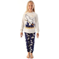 Blanc cassé - Bleu marine - Back - Harry Potter - Ensemble de pyjama long - Fille