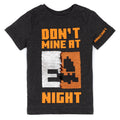 Noir - Orange - Front - Minecraft - T-shirt DON'T MINE AT NIGHT - Enfant