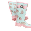 Turquoise pâle - Rose - Close up - Pusheen - Bottes de pluie - Femme