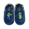 Bleu - Vert - Front - Minecraft - Chaussons ZOMBIE VS CREEPER - Enfant