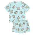 Bleu - Rose - Side - Pusheen - Ensemble de pyjama court - Fille