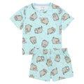 Bleu - Rose - Pack Shot - Pusheen - Ensemble de pyjama court - Fille